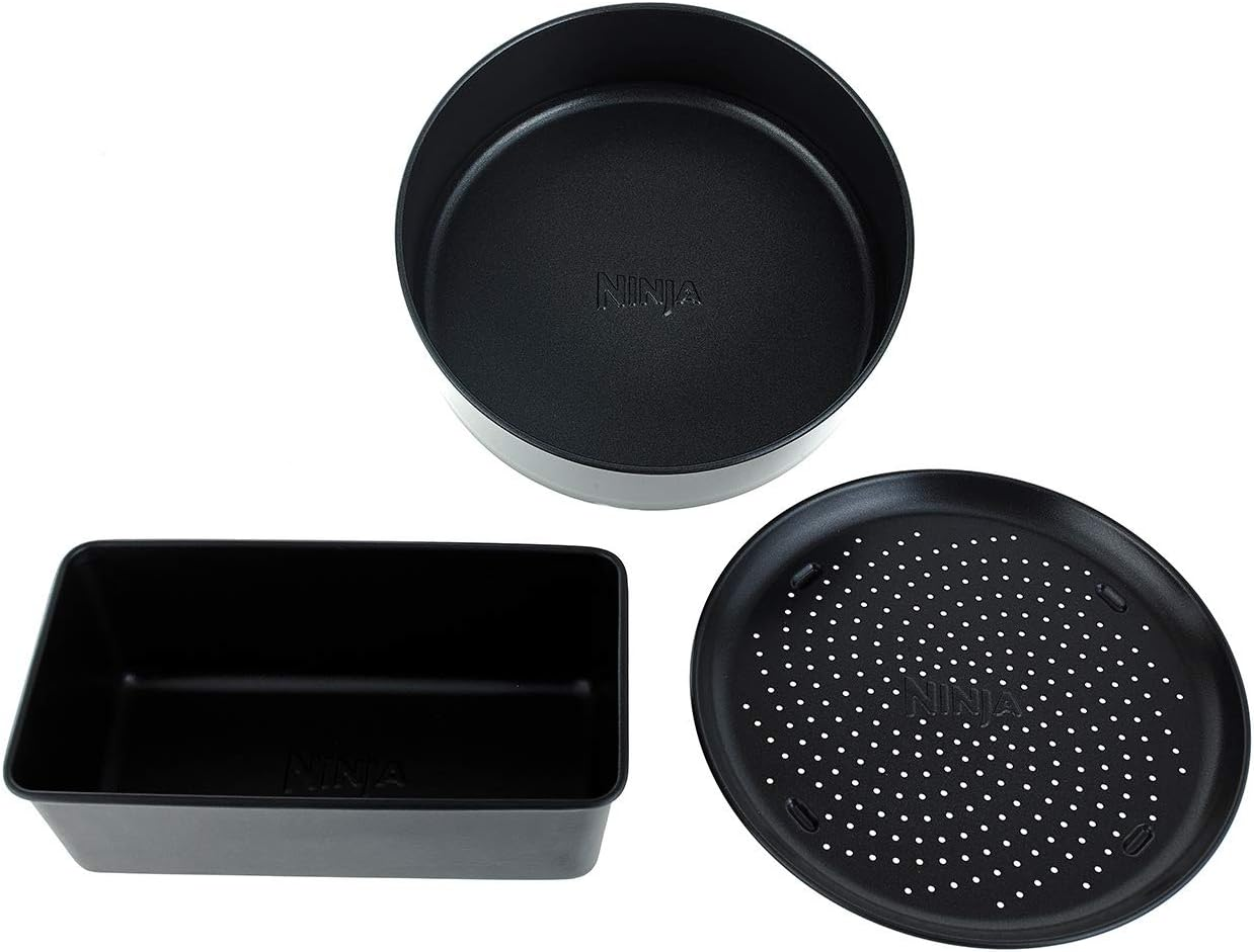 Ninja Non-Stick Loaf Tin, Cake Tin & Crisper Tray Bakeware Set [4380J300EUUK] Compatible with Ninja Multi-Cookers image number 2