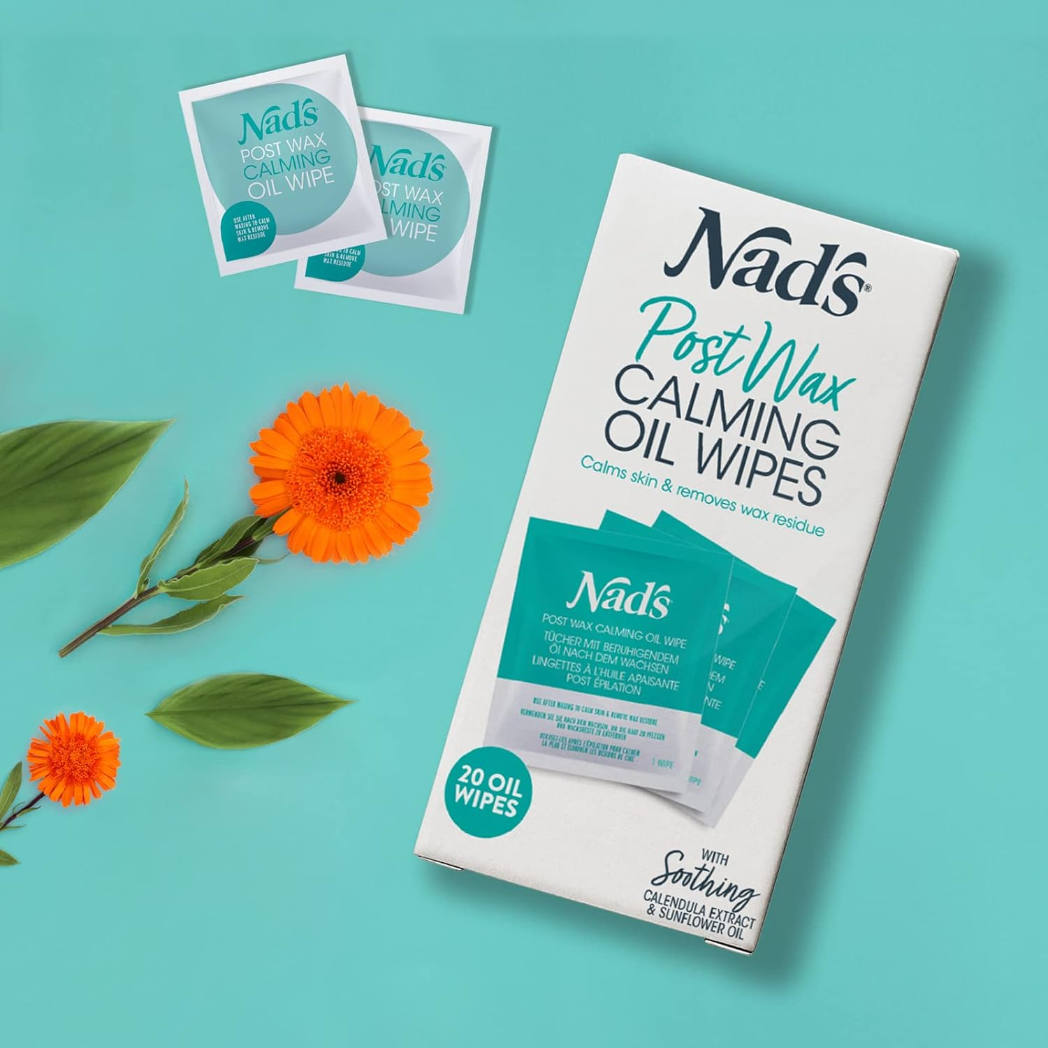 Nad&rsquo;S Post Wax Calming Oil Wipes - Refill Pack with 20Pc image number 1