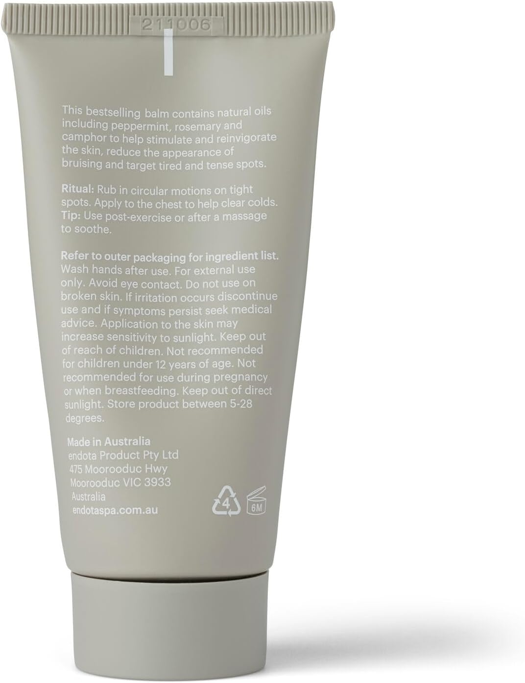 Endota Organics Clove and Mint Recovery Balm 50 Ml, a Recovery Balm Containing a Soothing Blend of Essential Oils. image number 2