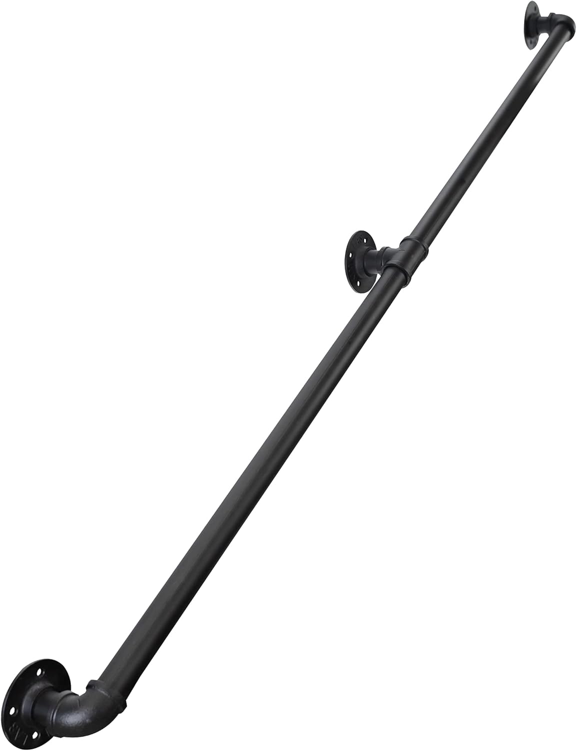 Handrails for Outdoor Steps 5FT, Galvanized Steel Handrails for Indoor Stairs Easy to Install, Iron Balusters Hand Railing Indoor Outdoor for Household or Commercial Buildings image number 6