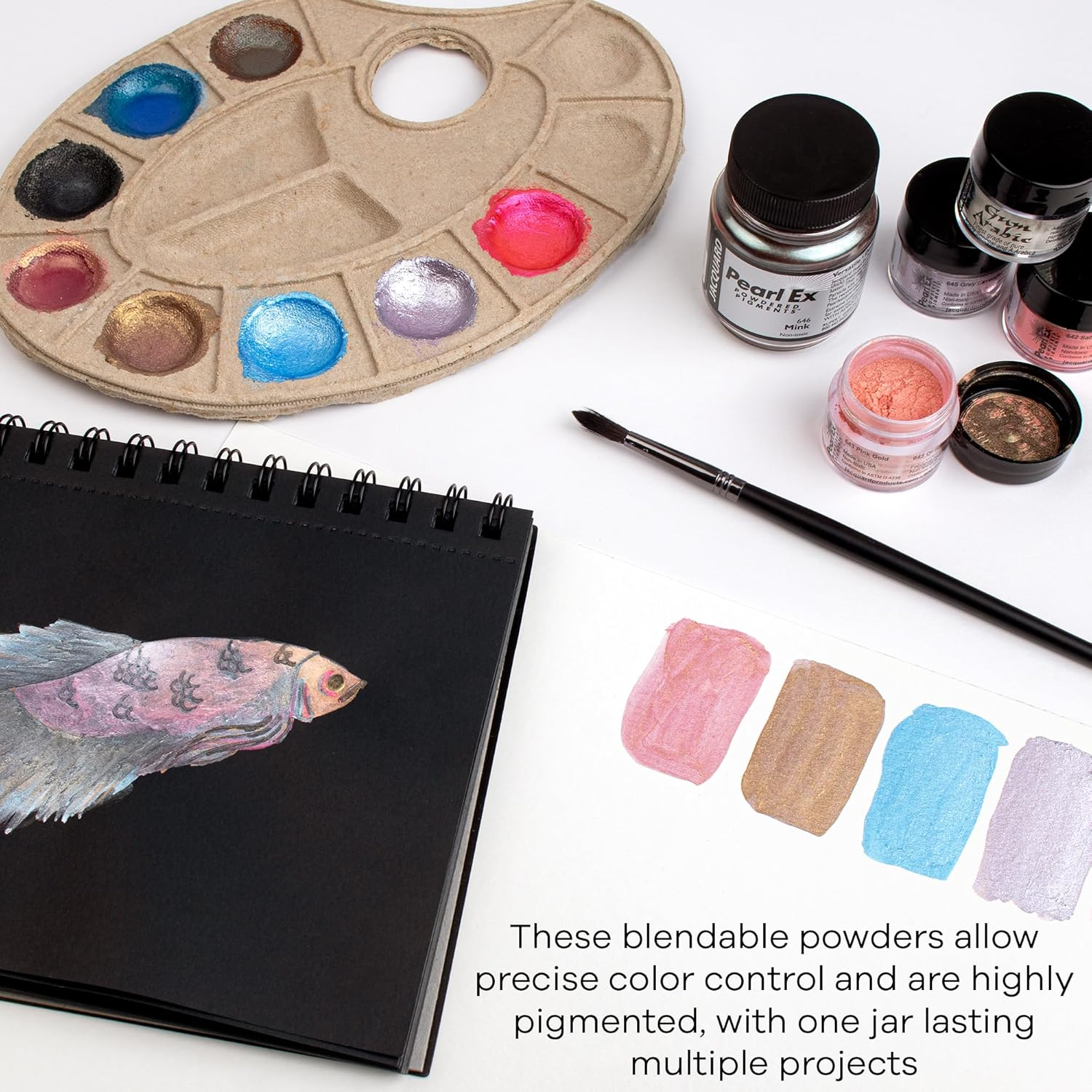 Jacquard JAC-JPX1650 Pearl-Ex 21Gm Micro Pearl Powdered Pigments, 0.75 Oz image number 1