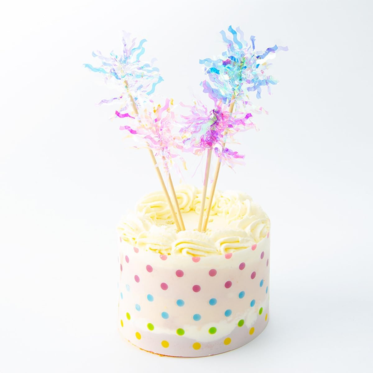 50Pcs Firework Cupcake Toppers Cocktail Food Fruit Toothpick Holiday Cake Decoration Cake Toppers Picks for Christmas Party Birthday Wedding Cake Decoration Party Favors Supplies, Random Color image number 1