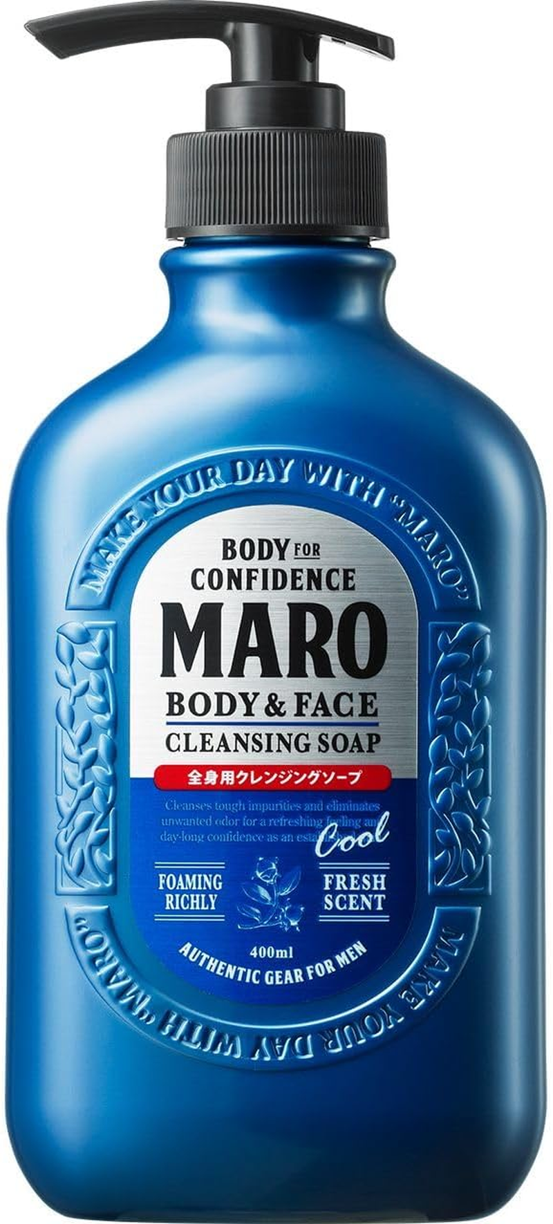 MARO Men'S Body Soap, Herbal Citrus Scent, 13.5 Fl Oz (400 Ml) X 1