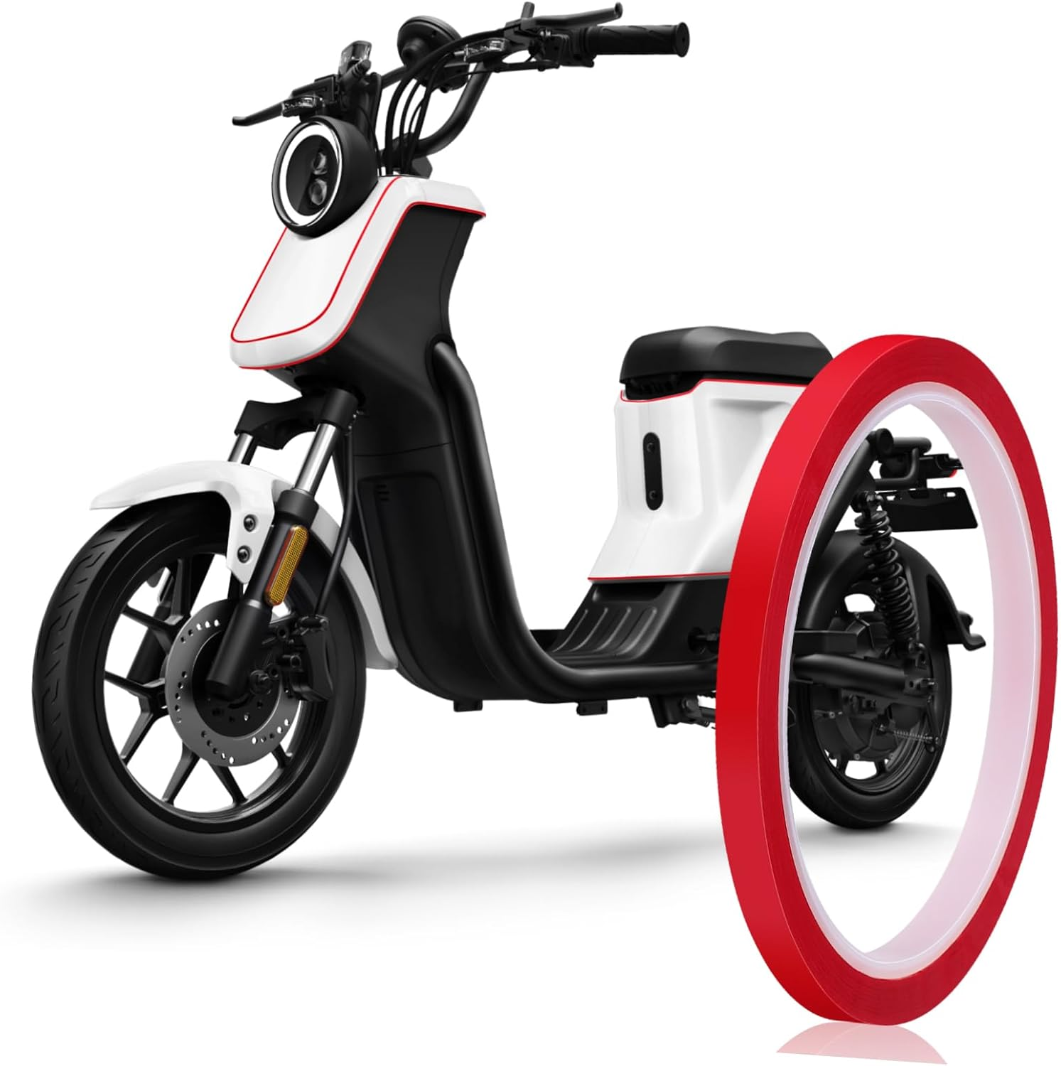 Automotive Decorative Tape 6Mm X 33M Red Vinyl Paint Tape Strong Adhesive Trim Roll for Car Molding and Electrical Insulation Use image number 6