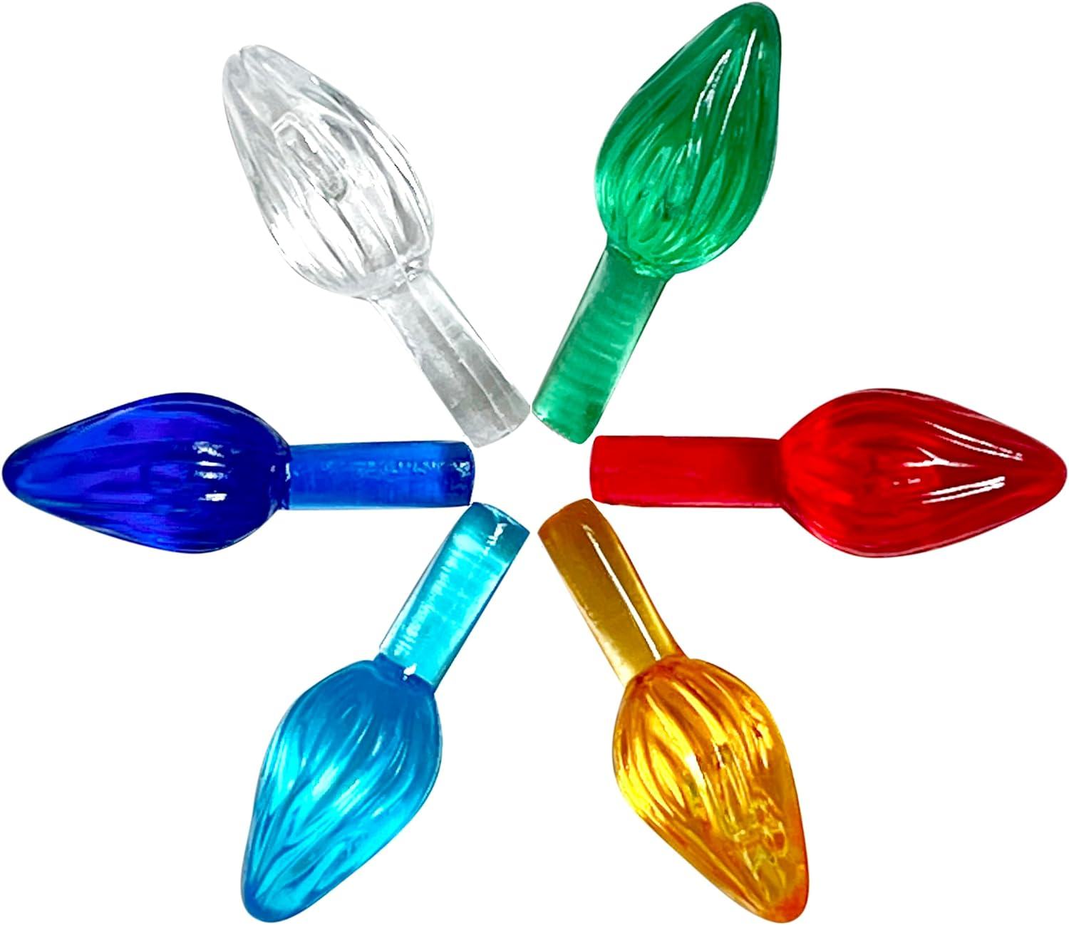 National Artcraft Small Twist-Style Ceramic Christmas Tree Light Ornaments - (144/Pack) image number 3