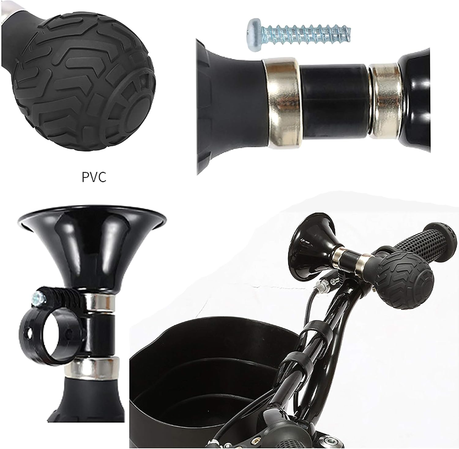 KEWAYO Disney Cars Horn, Classic Clown Bugle Horn Metal Bike Horn Bicycle Bell for Vehicles Golf Cart, High-Decibel Horn image number 2