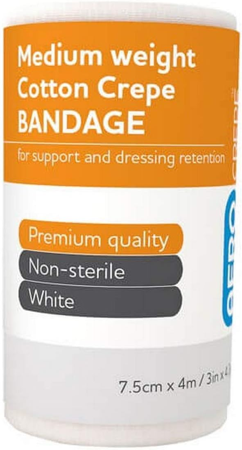 Aero Healthcare Aerocrepe Medium Cotton Crepe Bandages 7.5Cm X 4M, 12 Count, Pack of 12 image number 2