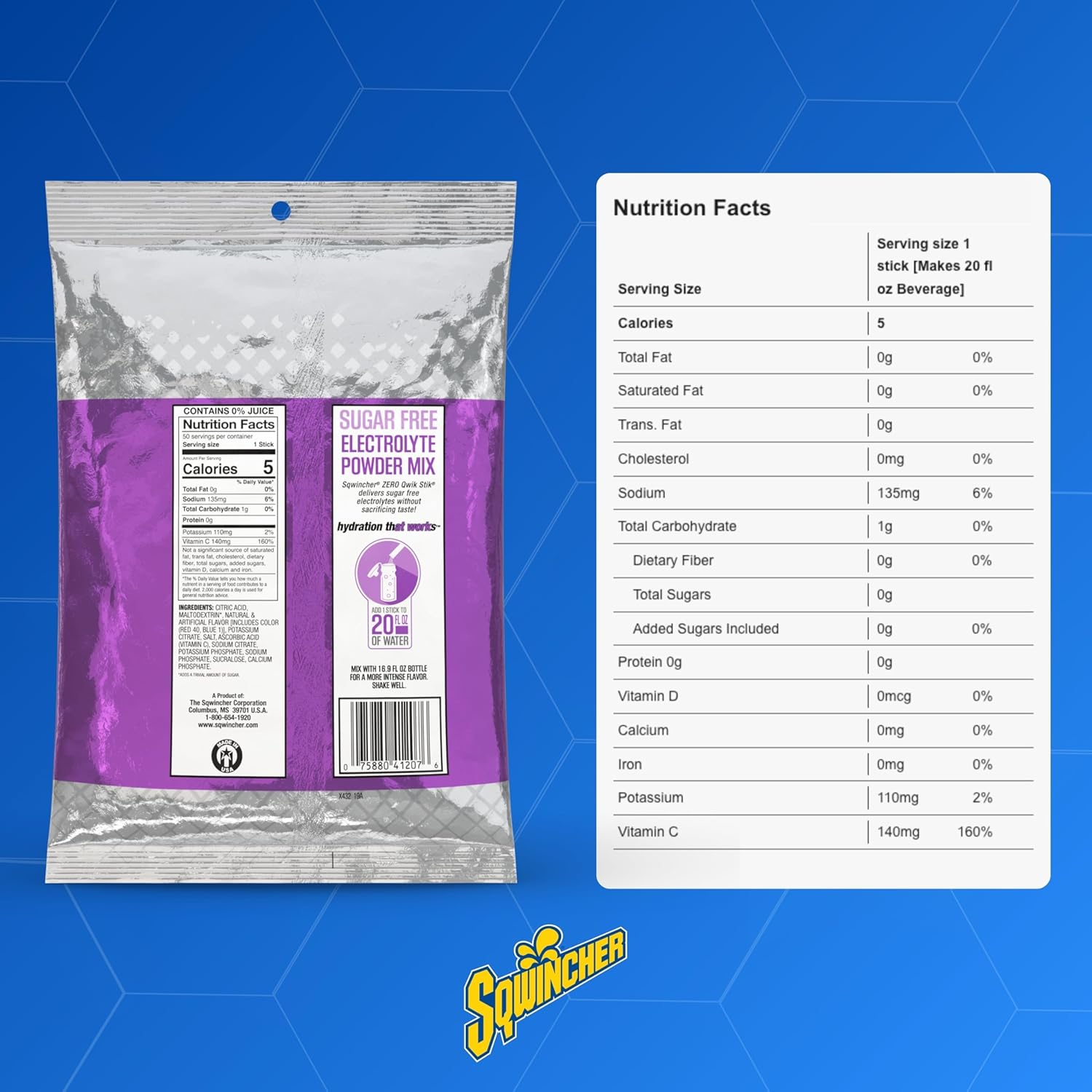 Sqwincher Qwik Stiks, Grape (Packs of 50) image number 5