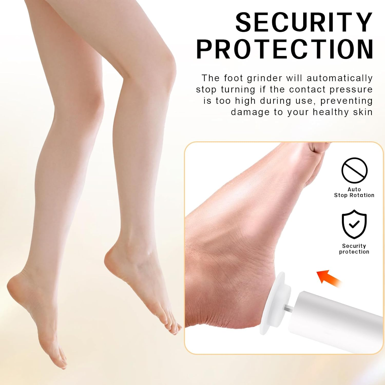 Electric Feet Callus Remover,Electric Foot Files for Men & Women,Pedicure Tool for Feet Dead Skin,Good Gift for Any Occasion,Professional Callus Remover with a Mini,Portable,Lightweight Design image number 4