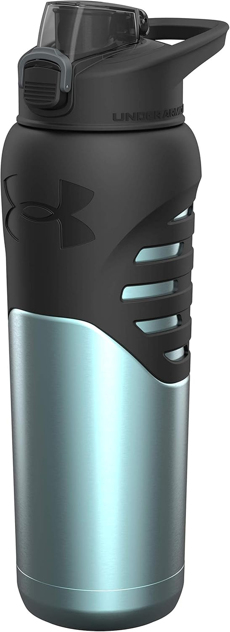 Under Armour 24Oz Stainless Steel Water Bottle, Insulated, Carabiner Easy Carry Hook, Leak Proof, Kids & Adults, All Sports, Gym
