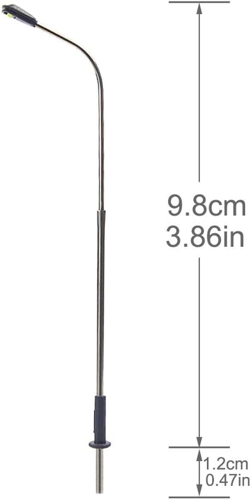 10Pcs Model Railway Train Lamp Post Street Bright White Lights HO OO Scale Leds New LQS08 (Bright White) image number 1