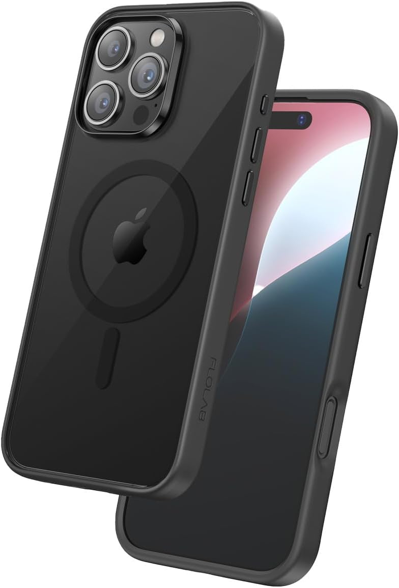 FLOLAB Surtect Tri-Fusion Magnetic for Iphone 16 Pro Max Case Protective Slim Design Magsafe Compatible Military Grade - Black Clear image number 2