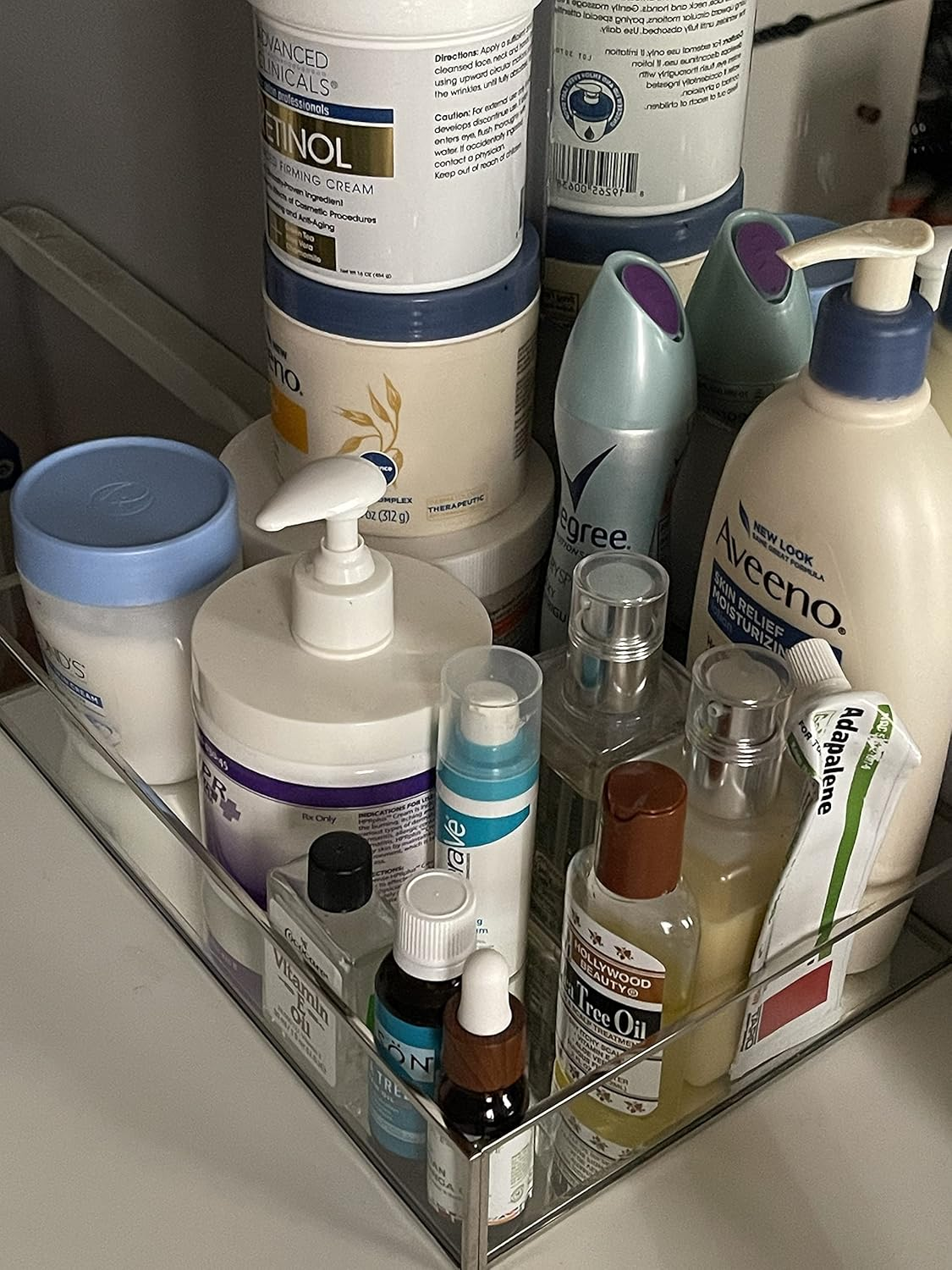 Cq Acrylic Decorative Tray,Silver Mirror Tray for Jewelry,Bathroom Vanity Tray,Jewelry Tray Storage Organizer Makeup Tray for Vanity and Dresser,Pack of 1 image number 5