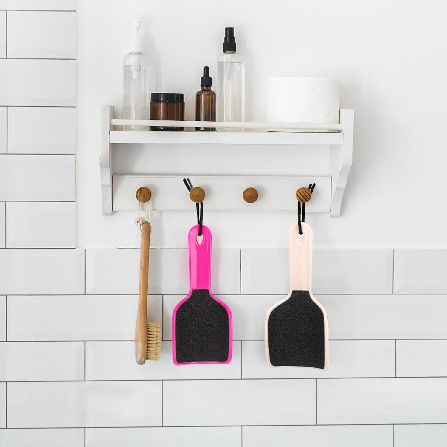 2 Pcs Curved Foot File Callus Remover for Feet, U Shaped Foot Scrubber Dual Sided Heel File Scraper Dead Skin Remover image number 4