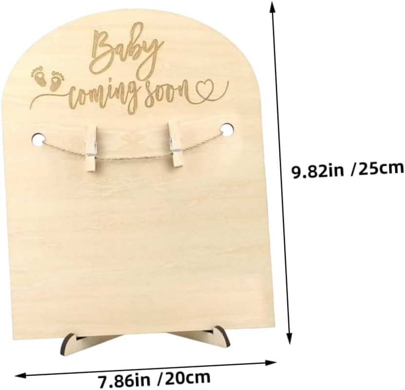 SEWOART 2Sets Wooden Milestone Cards Stand Clips Newborn Shower Milestone Markers for Nursery Wall Decor image number 3