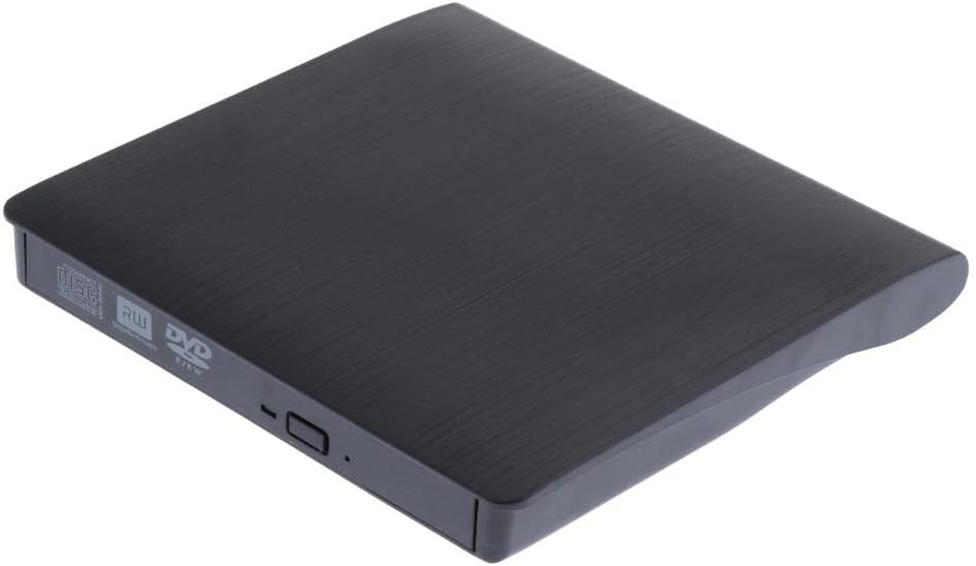 Prettyia External DVD Drive USB 3.0 Ultra Slim Aluminum Portable CD DVD +/-RW Optical Drive Burner Writer Player, Great for Laptop PC Computer - Black image number 2