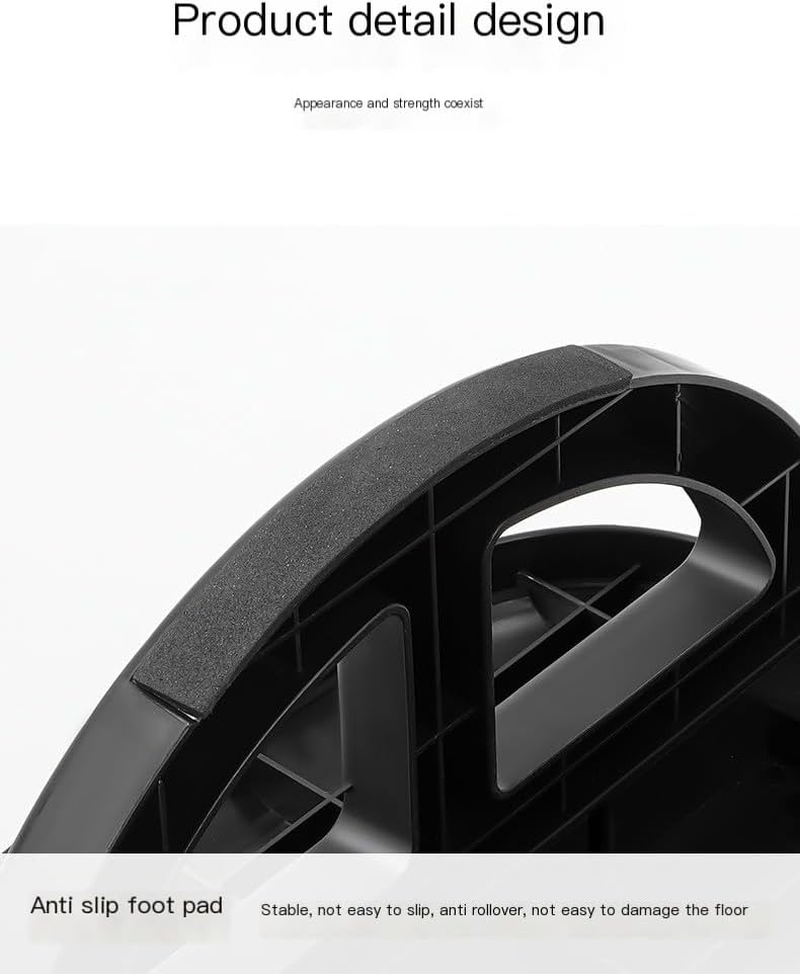 Black Home Office Footrest Footstool with Massage Nodes image number 6