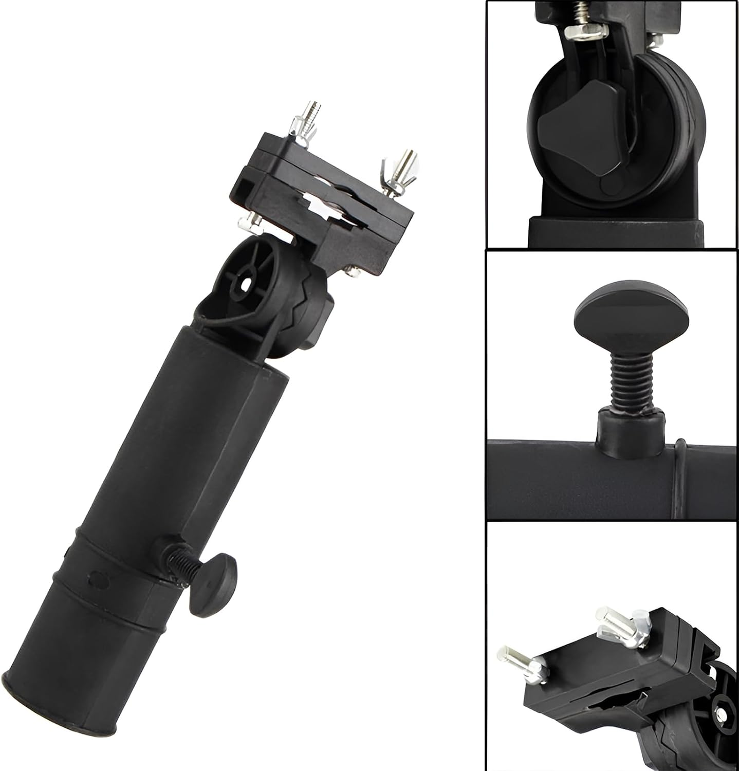 ZGWANSUI Golf Cart Umbrella Holder Mount, Adjustable Umbrella Holder for Golf Push Cart, Universal Golf Trolley Umbrella Holder Clamp Stand for Fishing Beach Chair Stroller Wheelchair - 1 Piece image number 3