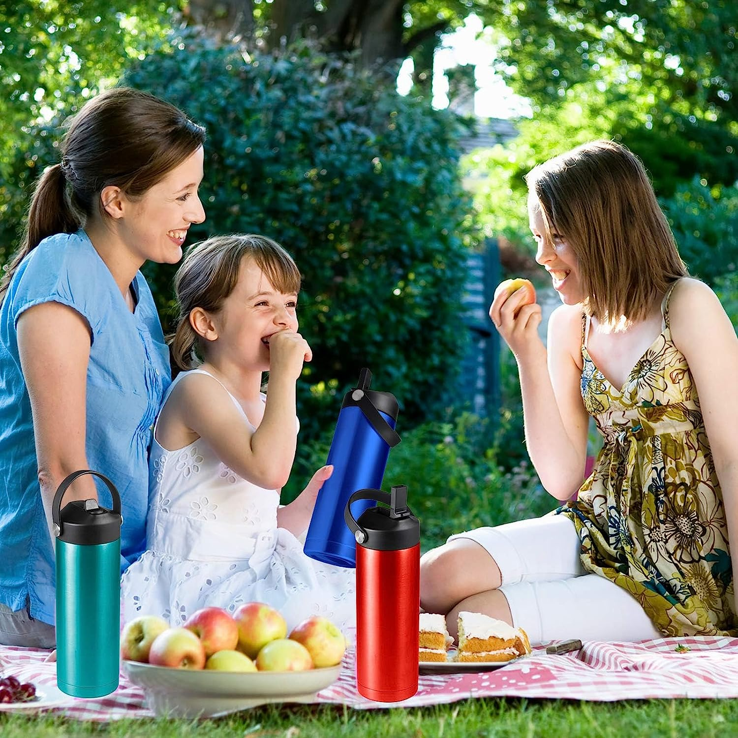 Straw Lid for Yeti Rambler 18 26 36 64 Oz, Lid with Straws and Flexible Handle, Replacement Cap for Yeti 18Oz 26Oz 36Oz 64Oz Rambler Water Bottle Straw Cap, Black image number 4