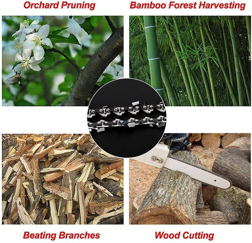 2Pcs 16" Chainsaw Chains for 16 Inch Mini Cordless Electric Chain Saw Wood Cutter, 37 Teeth Wood Cutter Chains, Smooth Cutting Performance, Long-Lasting Sharpness image number 3