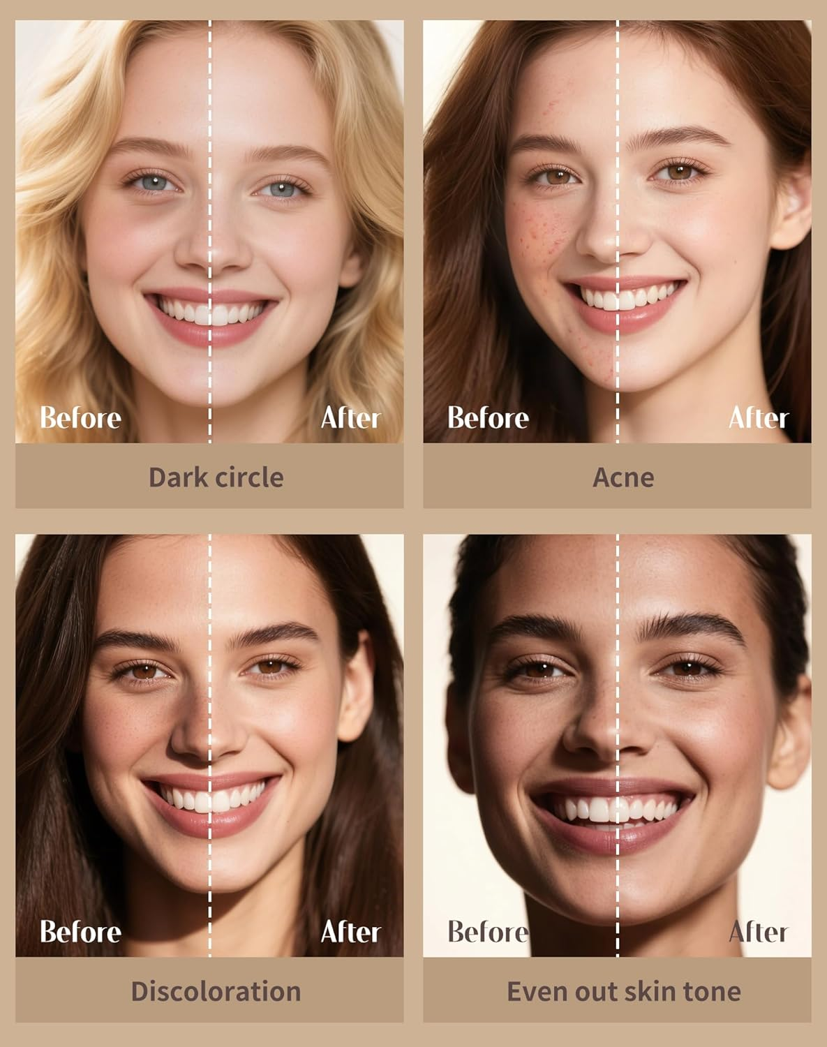 Bayfree Tinted Moisture Foundation Balm, All-Day Wear Full Coverage Foundation, Hydrating & Weightless, Sweatproof & Humidity-Resistant, Buildable Natural Finish, Vegan Korean Makeup - Creamy Fawn image number 4