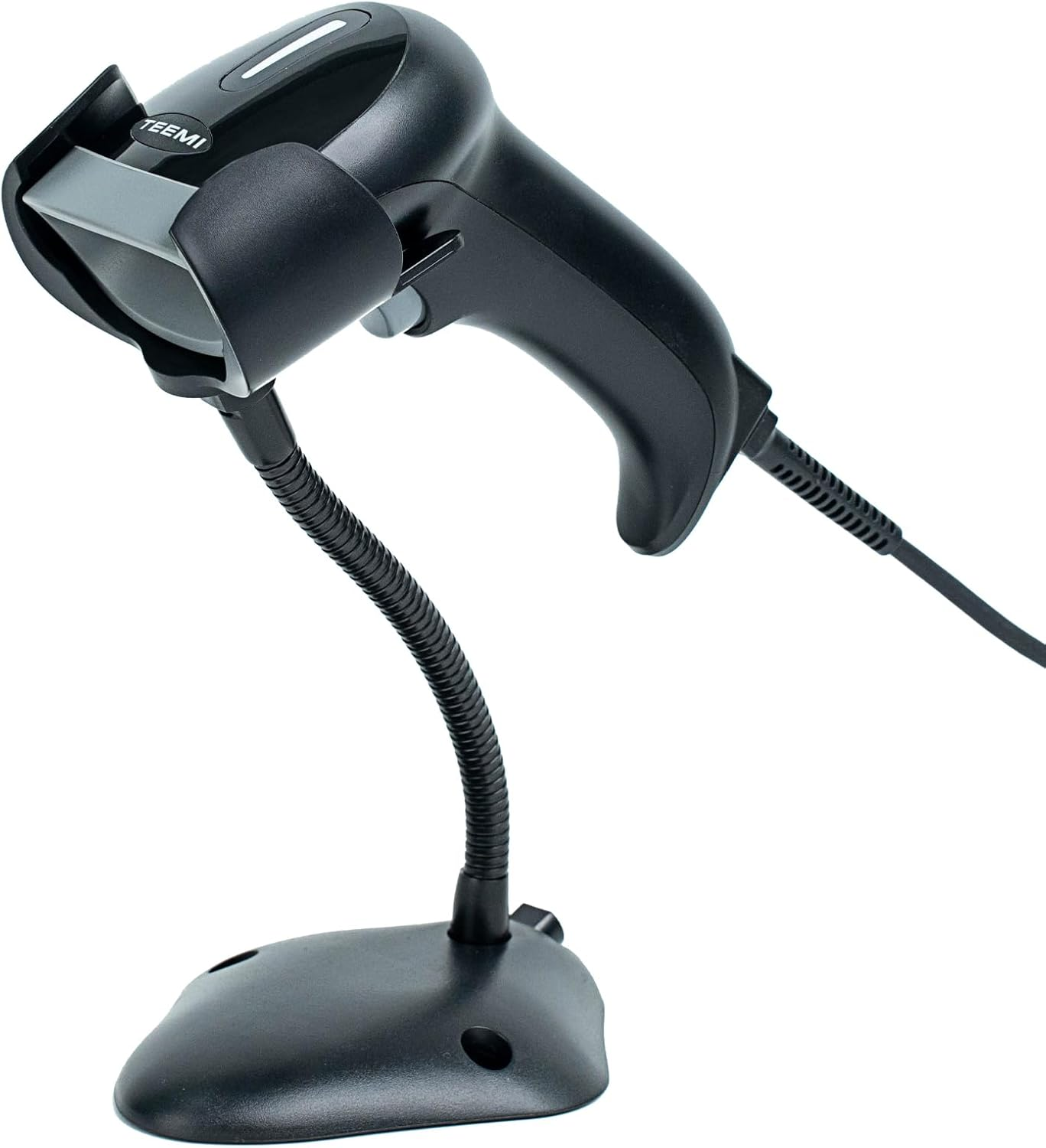 TEEMI 2D USB Barcode Scanner with Stand, 1D/QR Code Reader for Inventory, Handsfree Scanning Gun for Warehouse, Library, Supermarket &ndash; Supports Virtual COM Port image number 3
