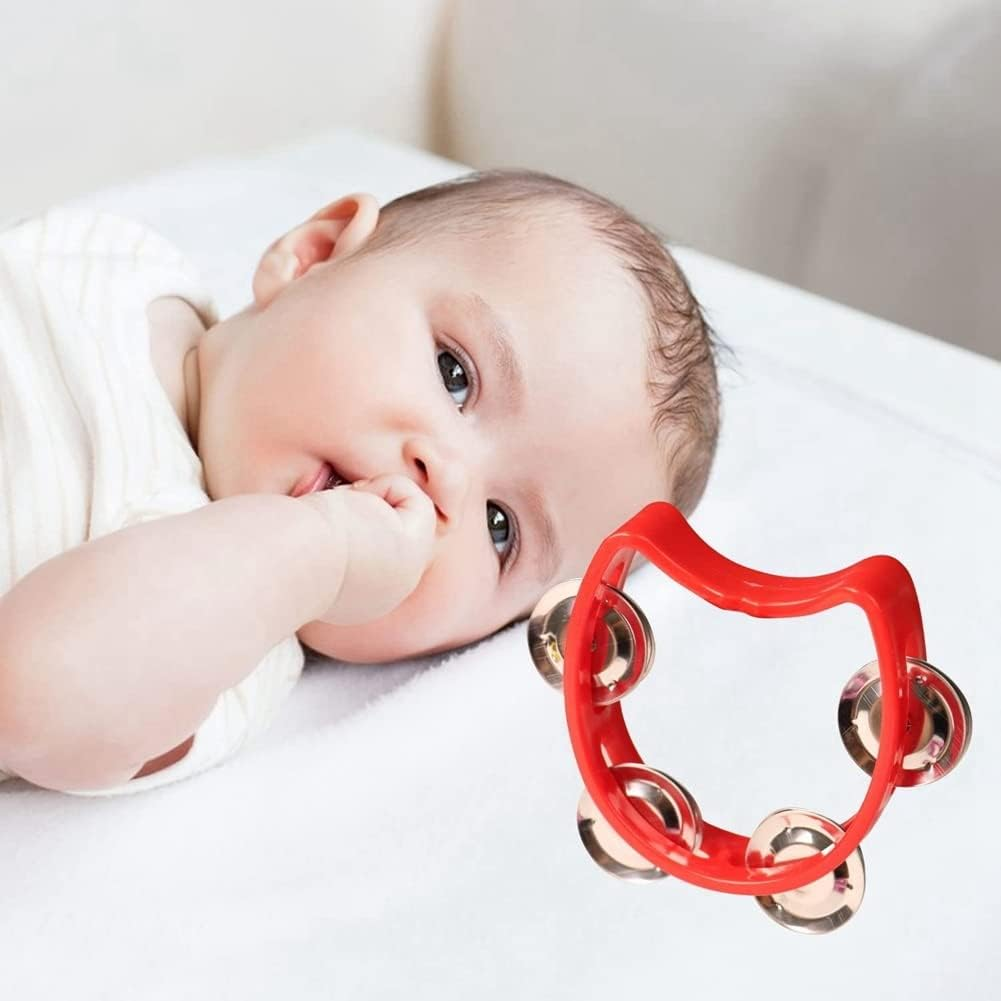 20Pcs Plastic Tambourine Musical Instruments, Mini Handheld Tambourines,Percussion Rhythm Musical Instruments