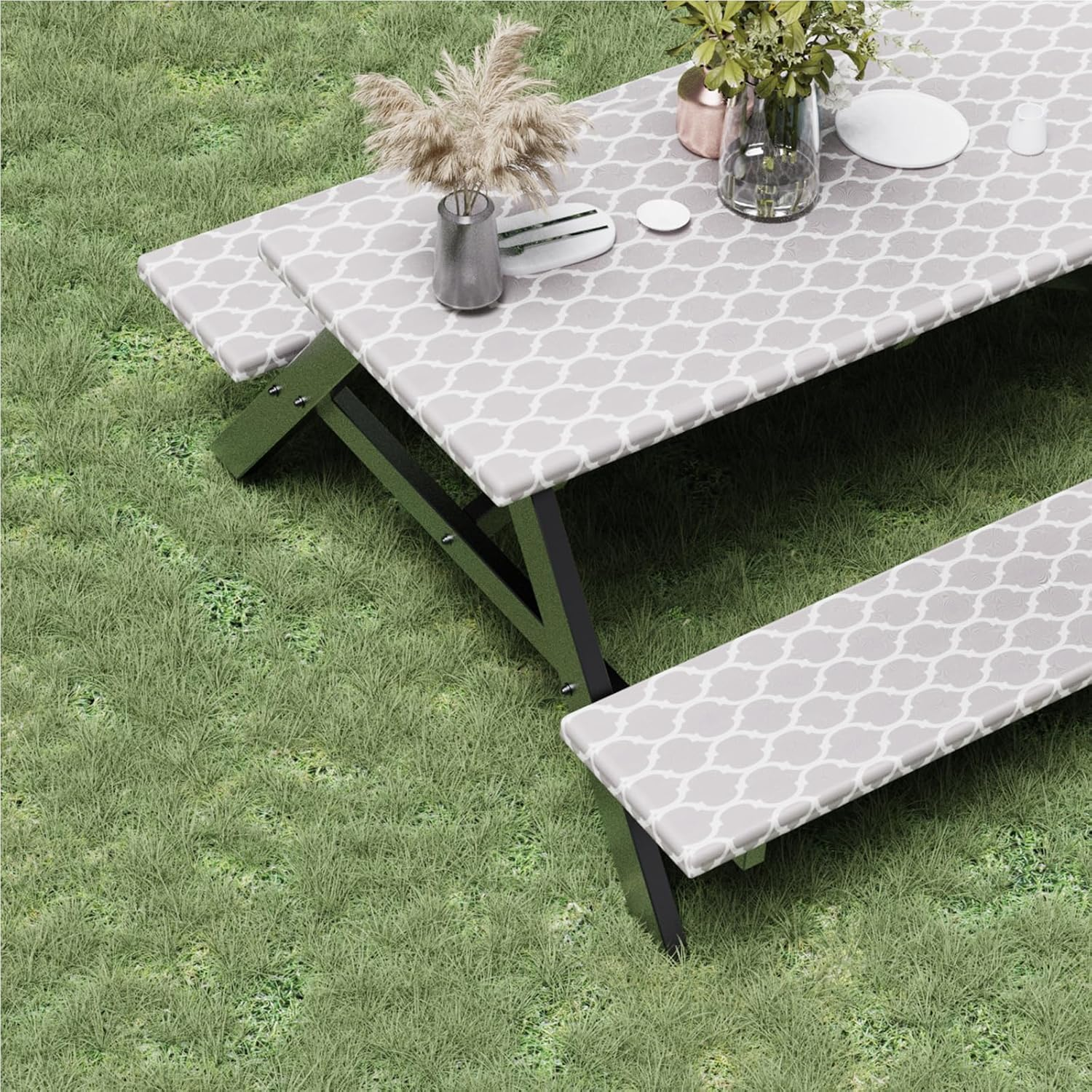 Fantastshop 8Ft Stretch Spandex Table Cloth for Rectangle Table Tight Fitted Tablecloths - Washable and Wrinkle Resistant Table Cover for Events Party Wedding Birthday Patio Banquet Festival, Pink.