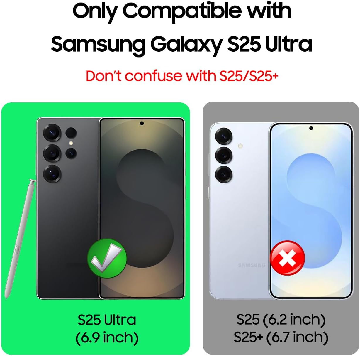 MAKAVO Matte for Samsung Galaxy S25 Ultra Case, Compatible with Magsafe, Slim Thin Magnetic Cover with Built-In Camera Lens Protector (Removable) Shockproof Phone Shell, Black image number 4