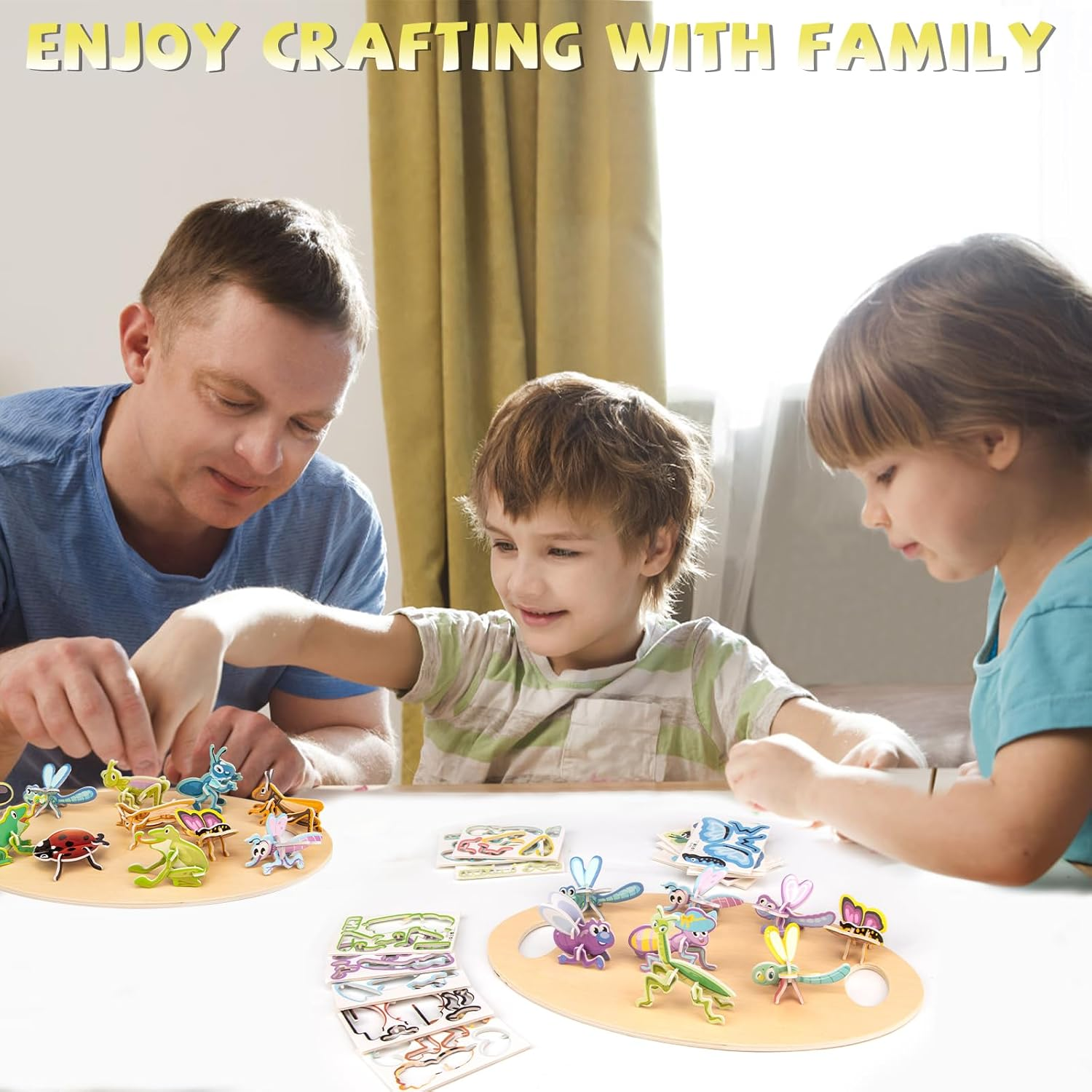 3D Puzzles for Teen, 25 PCS Educational Cartoon 3D Puzzle Kit, Engaging 3-D Puzzles Set for Teenagers Constructible, Ideal Fun Art Crafts Birthday and Holiday Gifts for Adolescents, Insect Themed image number 4