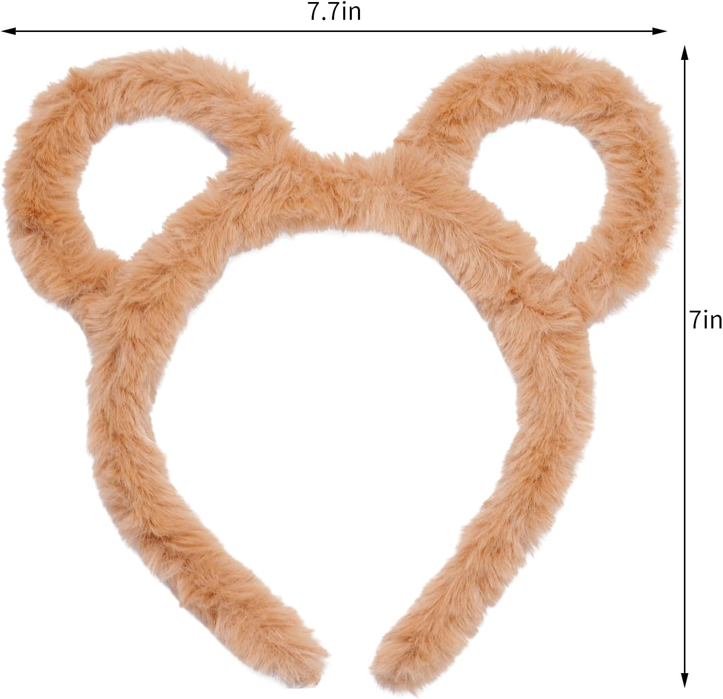 9 Pieces Chipmunks Costumes Set Include 3 Pieces Chipmunk Ears Headband 3 Piece Black round Frame Glasses and 3 Pairs Knee-High Socks for Teens Adults Halloween Party Animal Costume Accessories image number 2