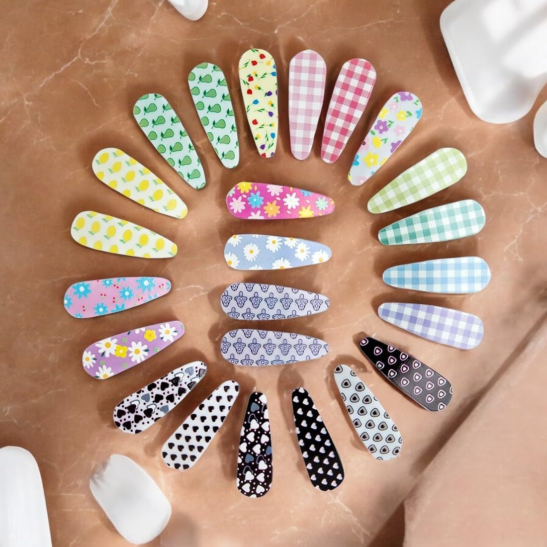 Radhu & Kabby Tic Tac Set for Girls | Vibrant Assorted Snap Clips | Non-Slip Hair Clips | Hair Pins for Daily Use | Ideal for All Hair Types | Side Hair Clips for Girls | 48-Pieces image number 5