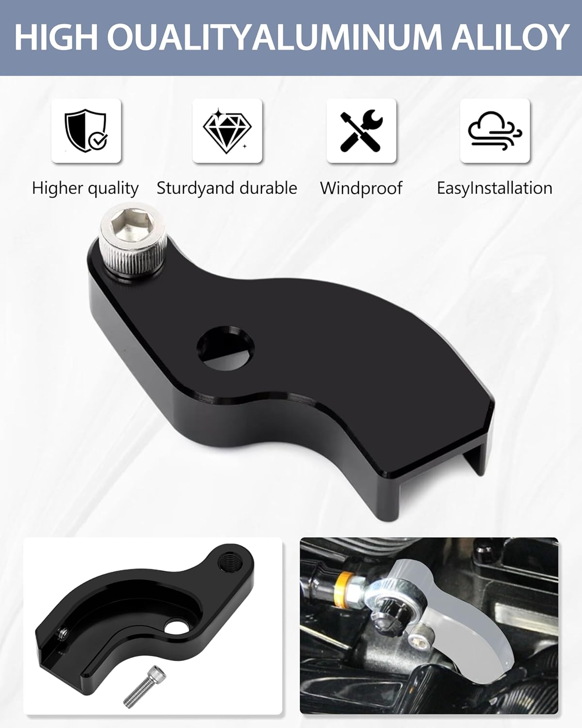 EZ Shift Neutral Gear Assist Bracket for Harley M8 2018-2025 Touring 2018-2025 Softail Breakout Motorcycle Black