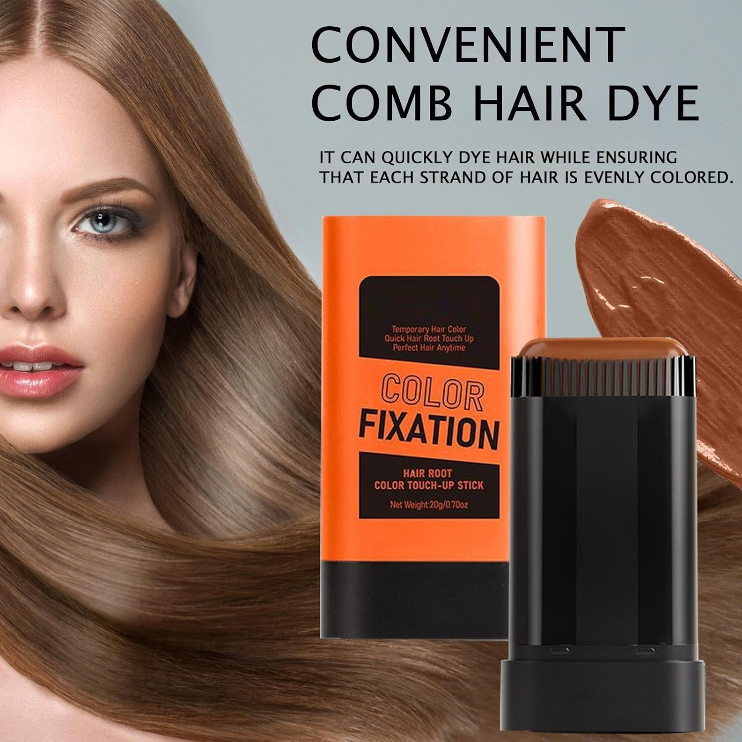 Hair Coloring Brush - Quick Hair Dye, Travel Friendly Hair Color Cream | Instant Hair Dye, Safe Portable Coloring Tool, Professional Hair Dye Brush, Convenient Temporary Dye Comb for Adults image number 2