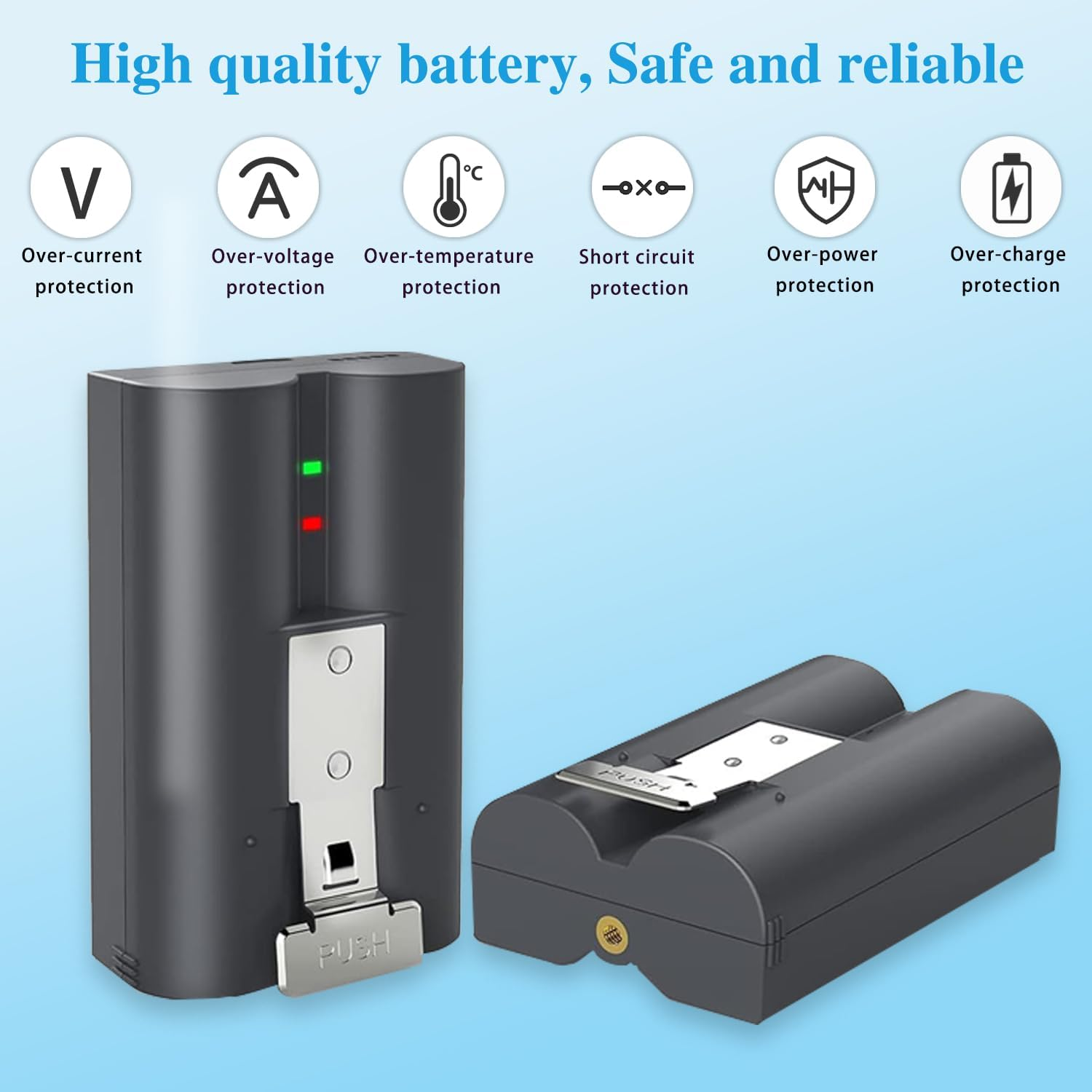 Tectra 2-Pack Replacement for Ring Doorbell Battery, 7000Mah Rechargeable Ring Camera Battery with Charger Station Compatible with Ring Video Doorbell 2/3/3Plus/4, Stick up Cam and Spotlight Cam image number 1