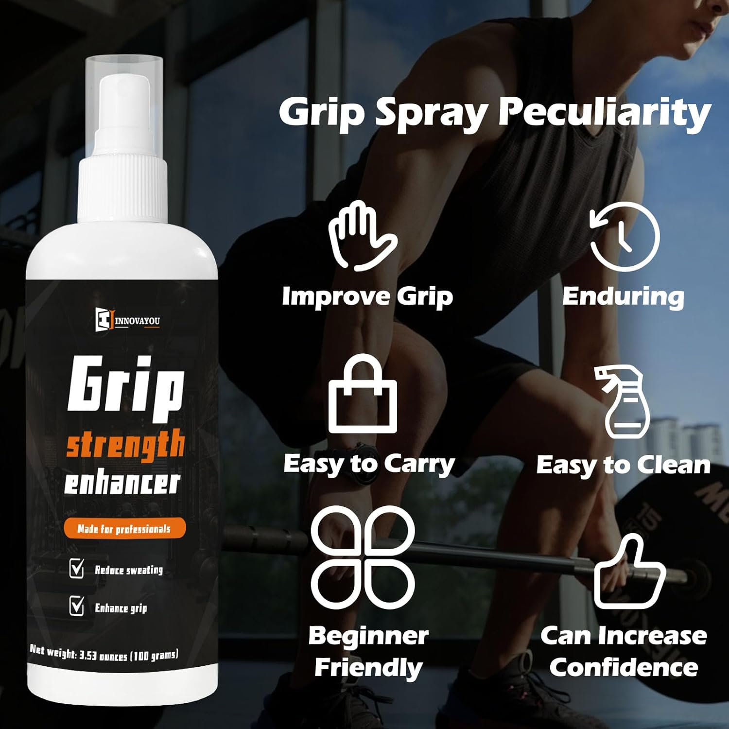 INNOVAYOU Grip Spray 100Ml, Basketball Grip Spray Improve Palm Strength and Stickiness, Multipurpose Suitable Training for Beginner image number 2