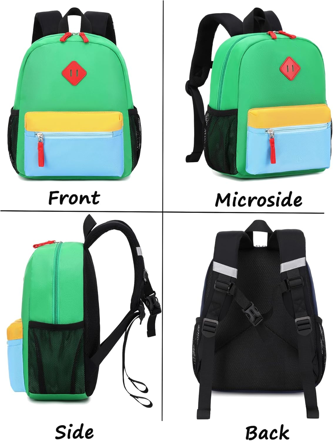 PRLINJSK Toddler Backpack, Kids Backpack for Boys, Preschool Backpack, Mini Kindergarten Bookbag for Boys image number 3