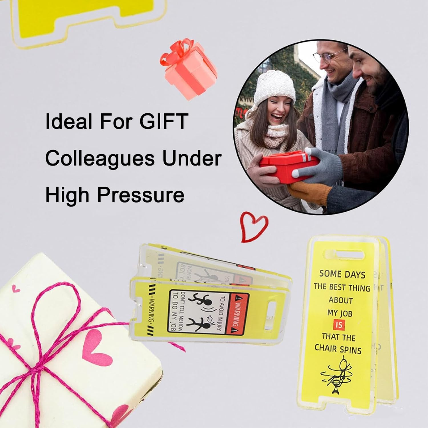 6-Pack Funny Sticky Note Holders - Hilarious Office Desk Clips with Sassy Signs, Perfect White Elephant Gifts for Coworkers (Group C) - Group C image number 5