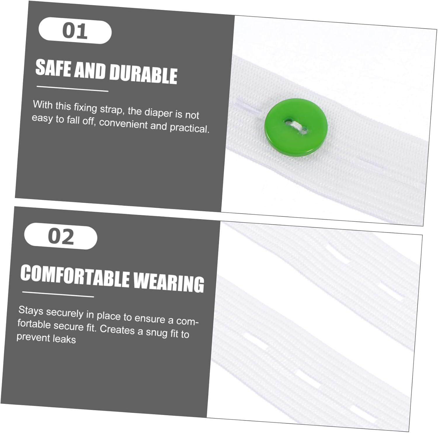 Diaper Fastening Buckles Comfortable Infant Diaper Buckle for Newborn 50Pcs Pack