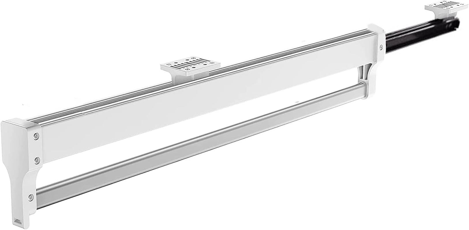 MAFAGE Extendable Clothes Rail for Pull-Out Hangers Adjustable Wardrobe Telescopic Clothes Rail 497 Mm White