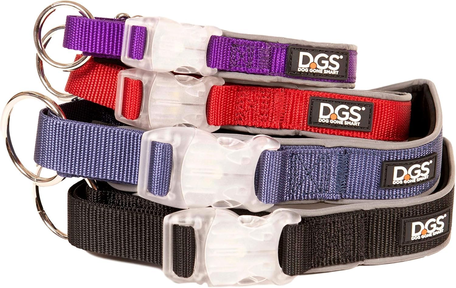 Dog Gone Smart Pet Products Rechargeable LED Light up Comet Dog Collar, Red, Large, 18"-25" (DGSLGUC5106) image number 5