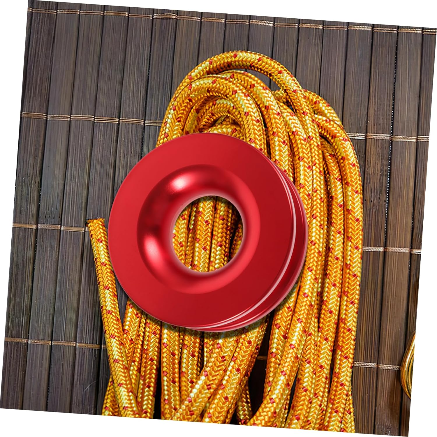 FELTECHELECTR Winch Snatch Recovery Ring Aluminum Alloy Towing Snatch Ring Truck Recovery Accessories Red for Off-Road Vehicle Winching and Towing