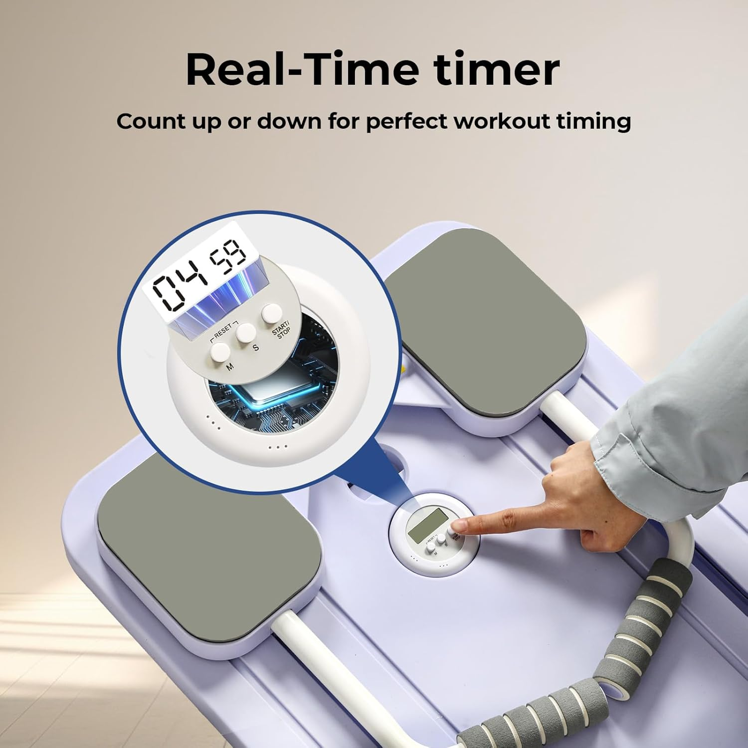 Centra Pilates Board Reformer Set,Multifunctional Abdominal Board,Foldable Ab Core Exercise Board with Automatic Rebound,Pilates Equipment with Timer,Full Body Workout for Hone Use image number 1