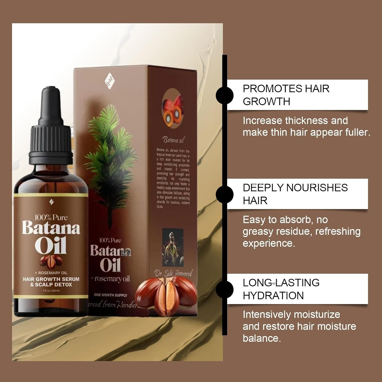 Batana Rosemary Oil, Batana Oil Hair Growth, Organic Batana Oil Australia, Organic Batana Oil Butter, Batana Oil Hair Treatment, Pure Batana Oil for Hair Growth image number 1