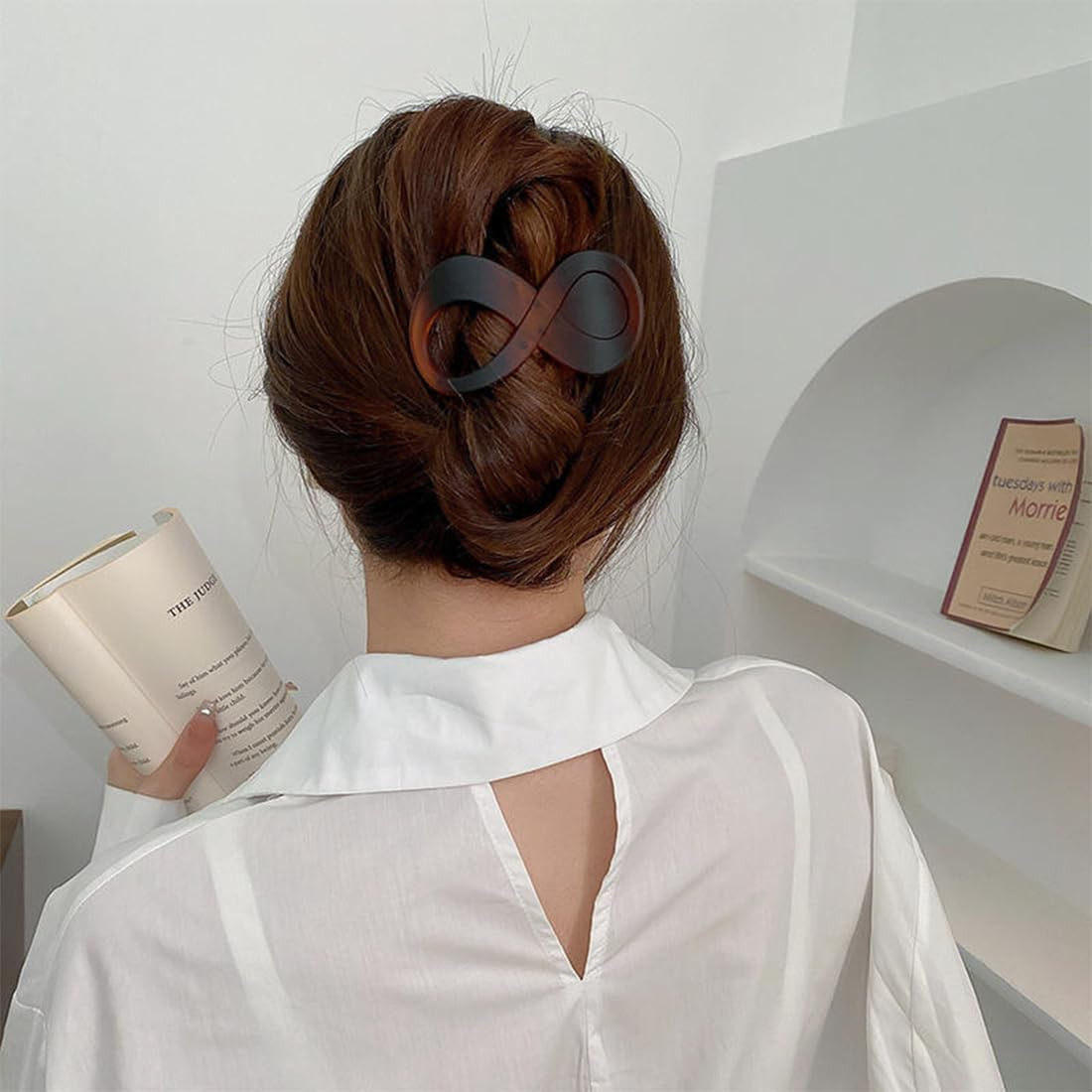 LYQNIHOB Women'S French Hair Clips Set - 3 Pieces Tortoiseshell Non-Slip and Elegant - Perfect Hair Accessories for Girls and Women, Matte Accessory image number 1