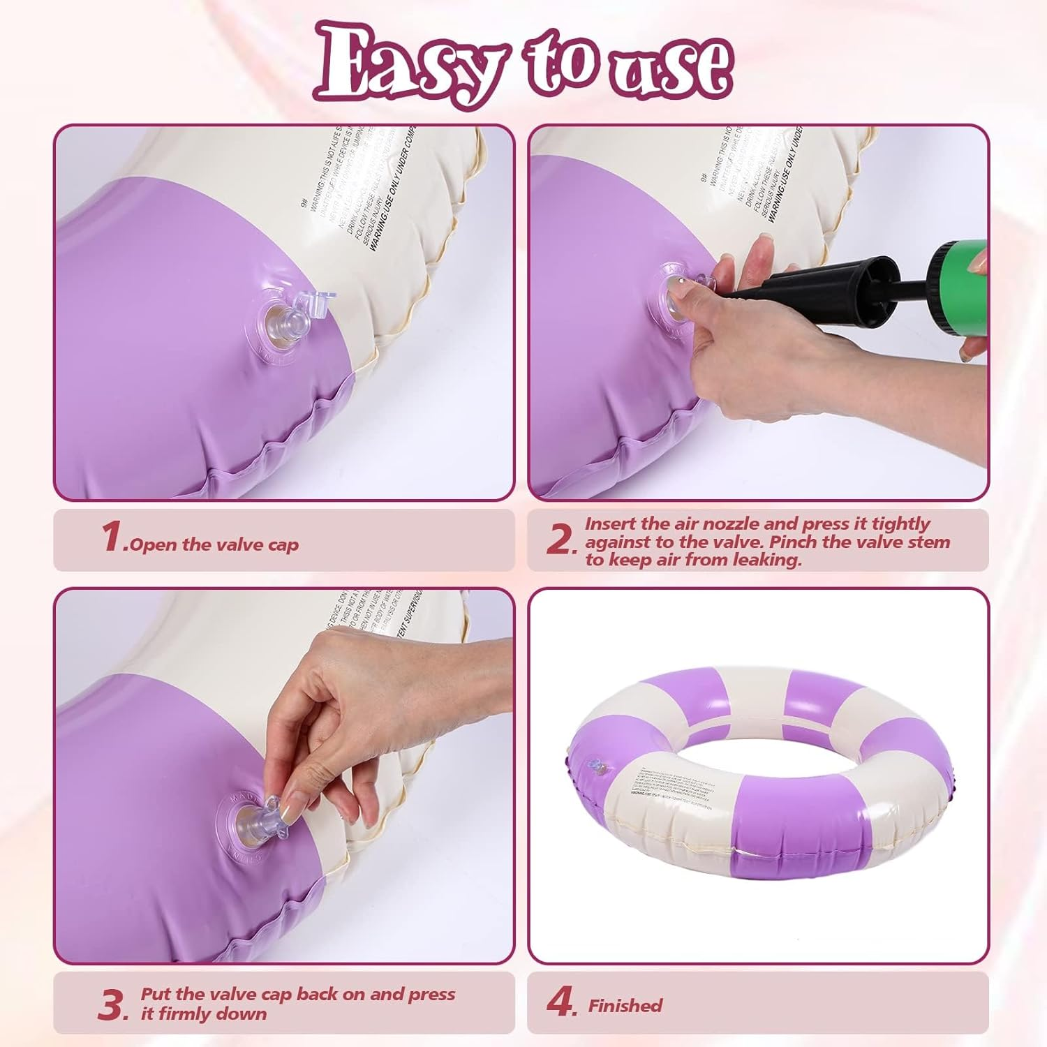 Adult Swimming Ring, Air Mattress, Inflatable Swimming Pool Float, Swimming Ring Tube for Summer Pool Party image number 5