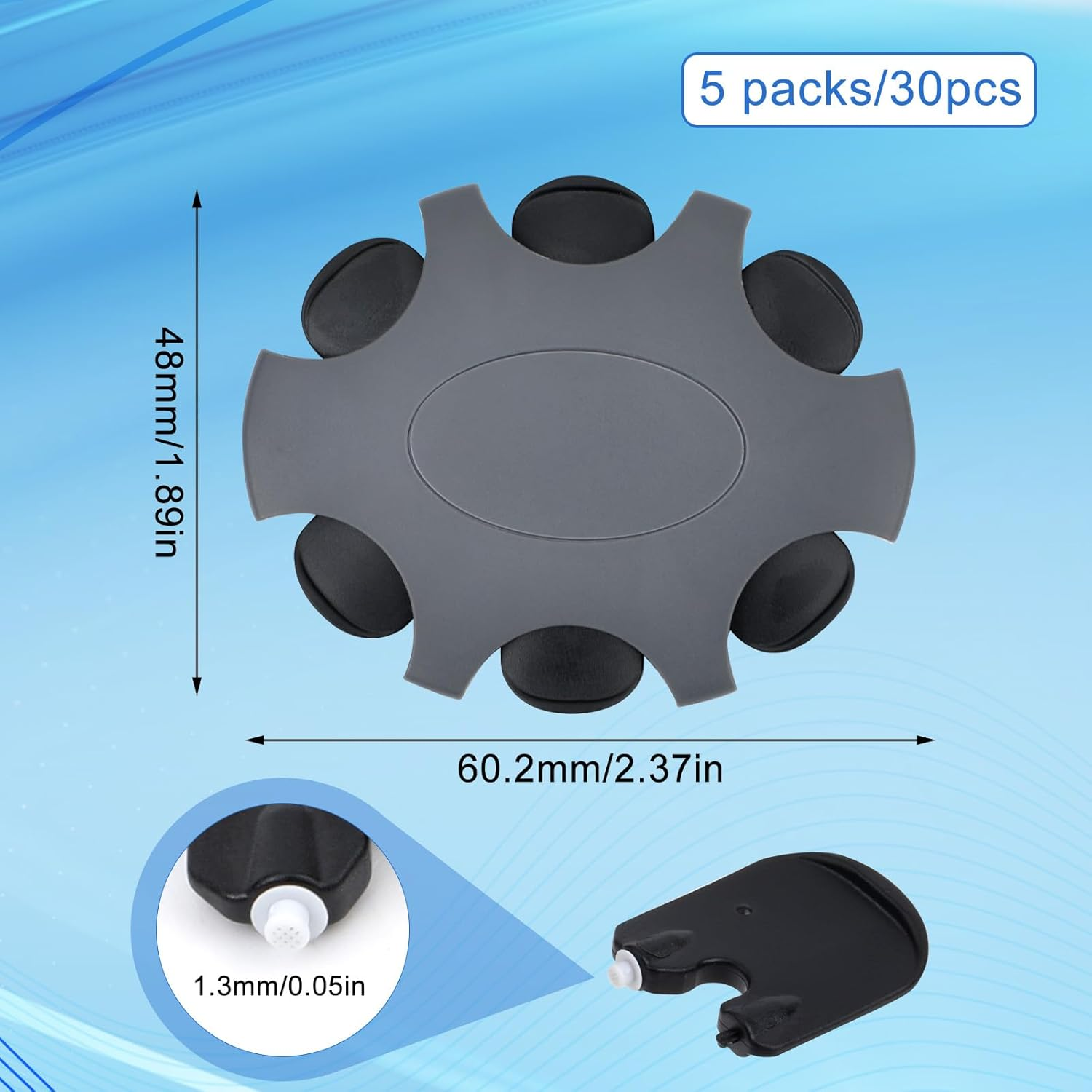 30Pcs Hearing Aid Wax Guards, ABS Shields & Cleaning Kit Wax Filters for Oticon Minifit Prowax Hearing Aids image number 5