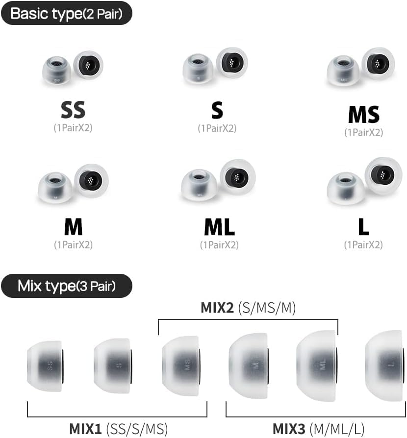 AZLA Sednaearfit MAX for Galaxy Buds 2 Pro Phantom Black / 2 Pairs (MS) image number 5