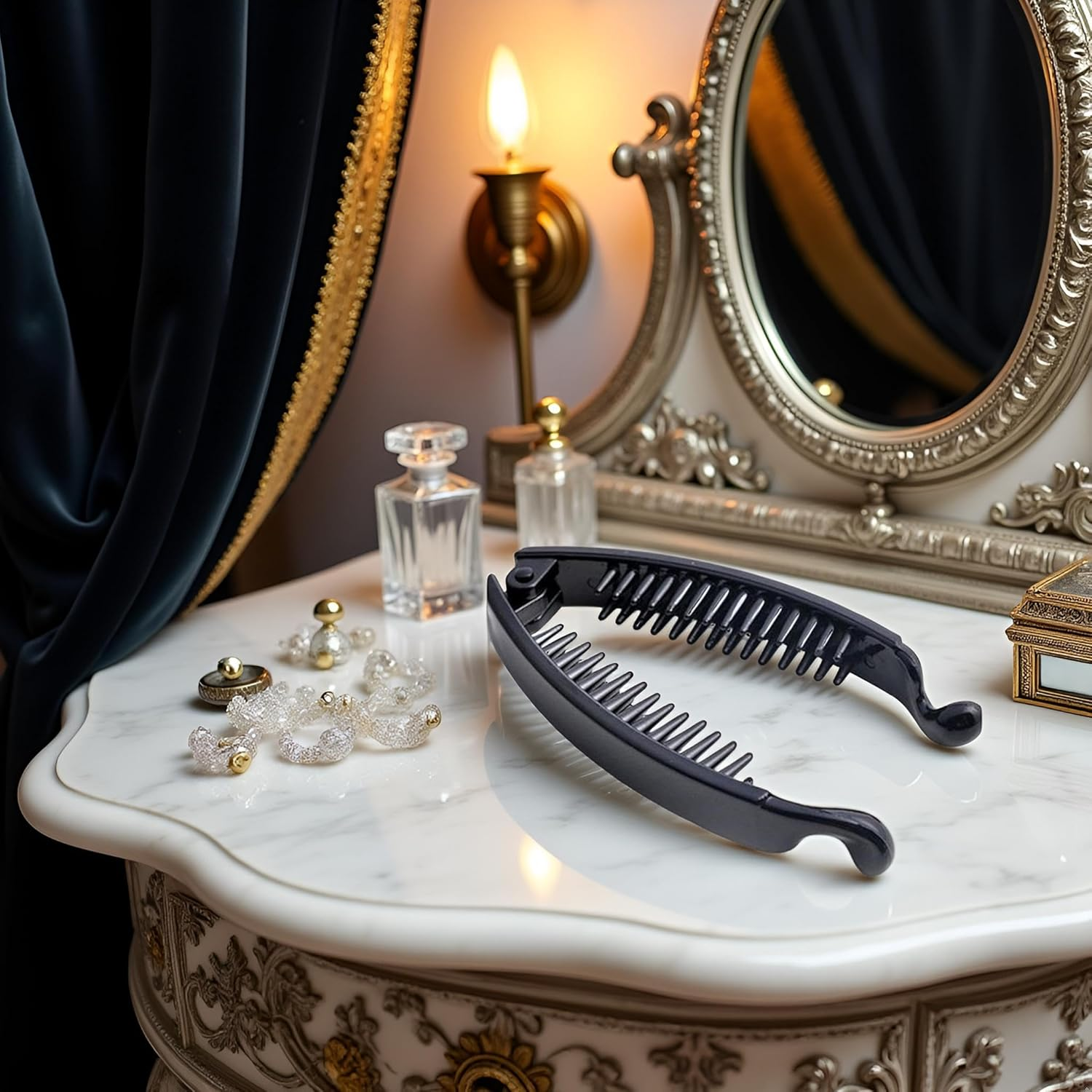 1Pc Black Woman'S Banana Hair Clips Twisted Clips Hair Clips Hairpins Hair Accessories image number 1