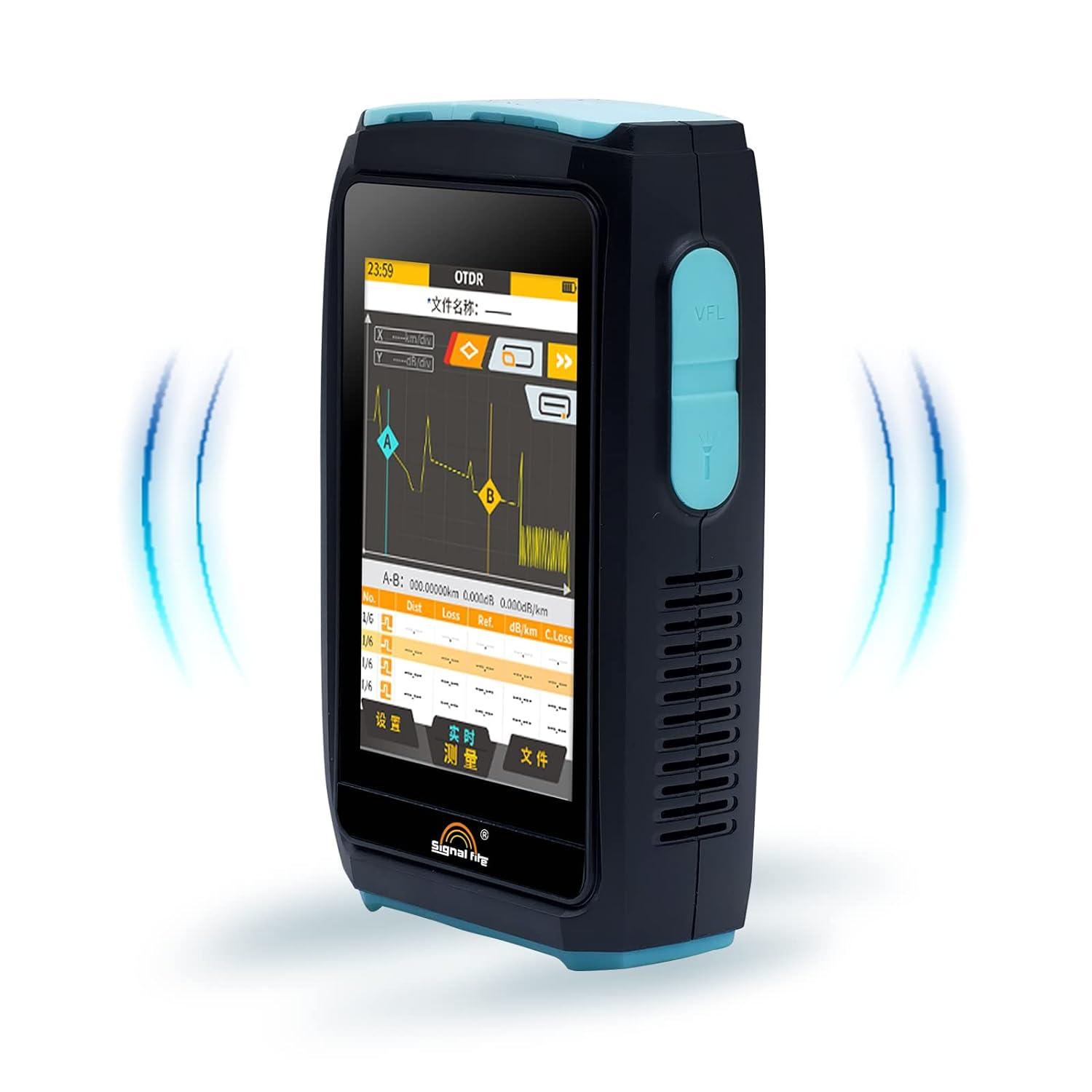 Signal Fire Fiber Optic Tools OTDR Fiber Tester, 1550Nm Mini OTDR Mulit-Function Tester,Optical Light Source W/Built in Opm/Ols/Vfl,Test Rang 0.1-80Km Dynamic Range -50Db~26Dbm image number 4